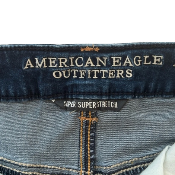 AE Outfitters Super Super Stretch Hi Rise Shortie Cut Off Jeans Shorts 2 - Picture 6 of 10